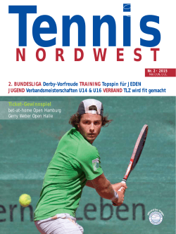 Tennis NORDWEST 2-2015 - Tennisverband NORDWEST eV
