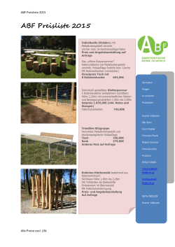 ABF Preisliste 2015 - Abf