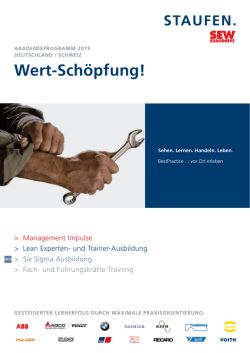 Wert-Schöpfung!