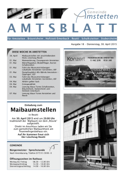Donnerstag, 30.04.2015
