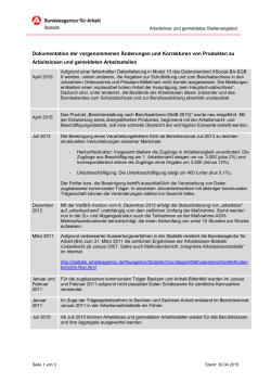 Logbuch zur Arbeitsmarktstatistik - Statistik der Bundesagentur für