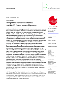 ANUFOOD Eurasia powered by Anuga