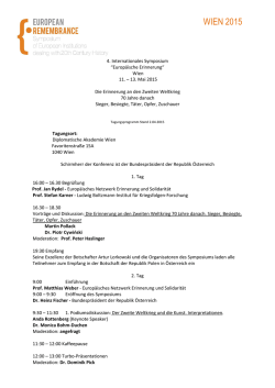 Programm  - Ludwig Boltzmann Institut für Kriegsfolgen