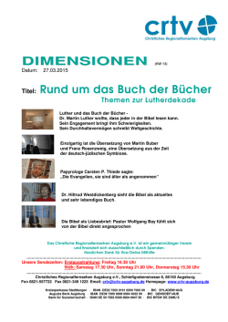 Dim an alle Anhang 13_2015 - Christliches Regionalfernsehen