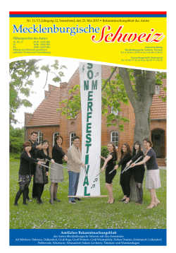 Bekanntmachungsblatt Nr. 11/2015 vom 23.05.2015