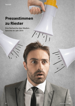 Pressestimmen zu Riester | PDF
