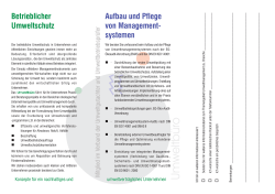 Infoblatt Umweltmanagement - Umweltb&uuml;ro Dipl.