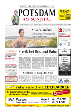 AM SONNTAG - Potsdamer Neueste Nachrichten