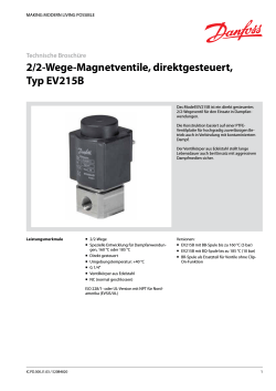 2/2-Wege-Magnetventile, direktgesteuert, Typ EV215B