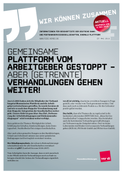 PoBA-Info vom 07.05.2015 - ver.di | Bezirk Bremen