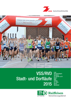 Die Broschüre „VSS/RVD Stadt- und Dorfläufe 2015“
