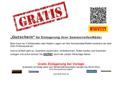Gratis Einlagerung bei Vorlage - Multi-Serve