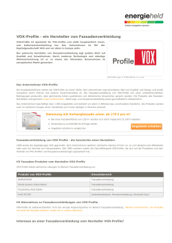 VOX-Profile - ein Hersteller von Fassadenverkleidung |