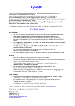 Drug Safety Manager