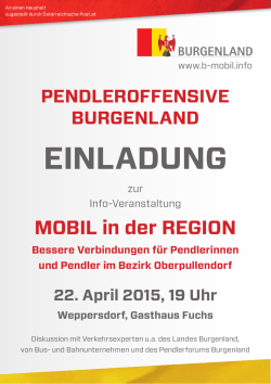 Einladung Bezirk Oberpullendorf