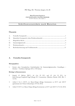 Schriftenverzeichnis - Max-Planck-Institut für Geistiges Eigentum
