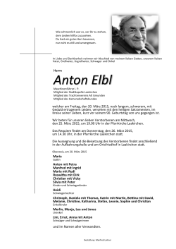 Anton Elbl - Bestattung Leitner Laakirchen