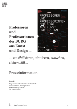 Pressemappe Professorenausstellung BURG