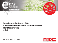 Sepp Puwein-Borkowski, BSc Convenient Identification - E-Day