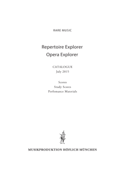 Repertoire Explorer Opera Explorer
