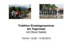 Infoblatt - Tegernsee Triathlon 2015