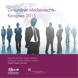 Gmundner Medizinrechts- Kongress 2015