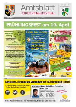April 2015 - Stadt Hohenstein