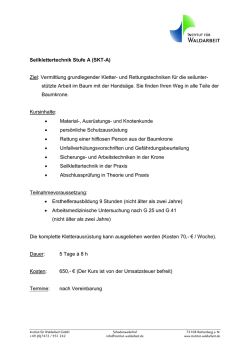 Informationen - Institut f&uuml;r Waldarbeit