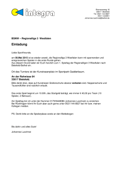 Einladung Regio 3 Westfalen in Bielefeld Bethel 09.05.2015