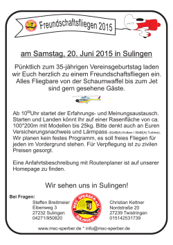 am Samstag, 20. Juni 2015 in Sulingen