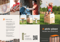 Hocker aus Zirbenholz aktiv sitzen