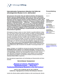 Medieninformation - Deutscher Museumsbund