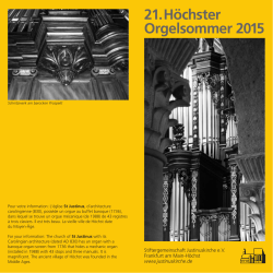 21. Höchster Orgelsommer 2015