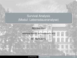 Survival Analysis (Modul: Lebensdaueranalyse)