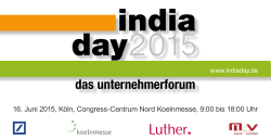 Einladung India Day 2015 - LUTHER Rechtsanwaltsgesellschaft mbH