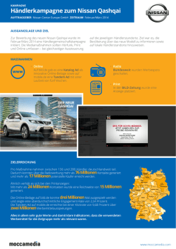 H&auml;ndlerkampagne zum Nissan Qashqai
