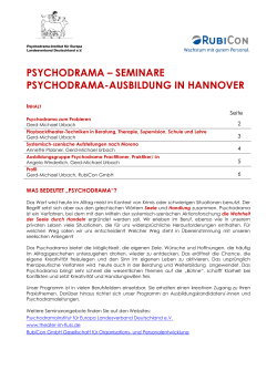 Psychodrama in Hannover 2015