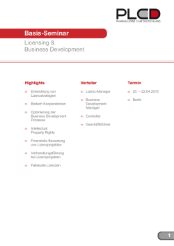 Informationen zum Seminar