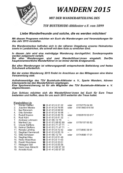 WandernHomepage2015 - TSV Buxtehude Altkloster
