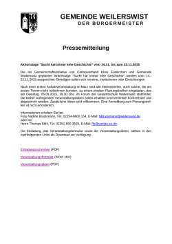 Aktionstage "Sucht hat immer eine Geschichte"
