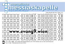 Gemeindezeitung Mai - Evangelische Messiaskapelle