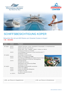 Schiffsbesichtigung Koper 28.-30.8.2015