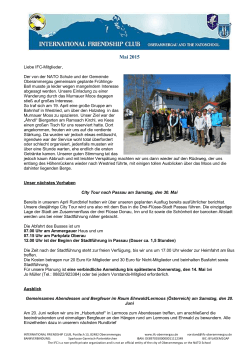 Newsletter Mai - International Friendship Club Oberammergau