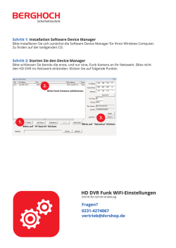 Installationsanleitung - BERGHOCH Sicherheitstechnik