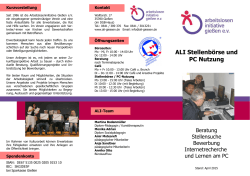 ALI Stellenbörse und PC Nutzung - Arbeitsloseninitiative gießen ev