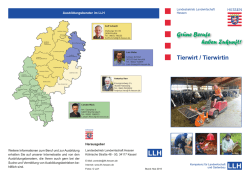 Flyer "Tierwirtin / Tierwirt" - Landesbetrieb Landwirtschaft Hessen