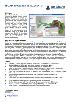 HiCAD Integration in TEAMCENTER - PLM