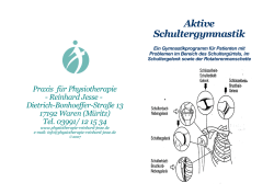 Aktive Schultergymnastik - Physiotherapie Reinhard Jesse