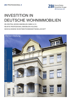 Investitionsinformation - ZBI Zentral Boden Immobilien AG