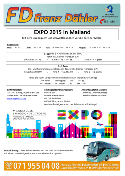 EXPO 2015 in Mailand